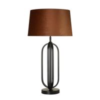 Searchlight TafellampChic zwart met oranje kap - EU91101OR