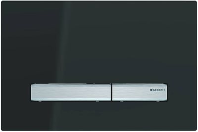 Geberit Sigma 50 bedieningspaneel glans zwart/chroom voor Sigma reservoirs 8cm (UP720) en 12cm (UP320)