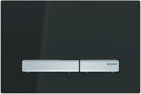 Geberit Sigma 50 bedieningspaneel glans zwart/chroom voor Sigma reservoirs 8cm (UP720) en 12cm (UP320)