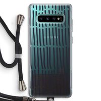 Moroccan stripes: Samsung Galaxy S10 Plus Transparant Hoesje met koord