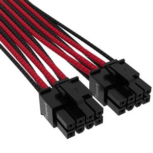 Corsair Premium Individually Sleeved 12+4pin PCIe Gen 5 12VHPWR 600W cable, Type 4, Black/Red