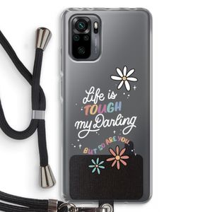 Tough Life: Xiaomi Redmi Note 10 Pro Transparant Hoesje met koord