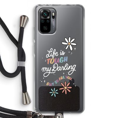 Tough Life: Xiaomi Redmi Note 10 Pro Transparant Hoesje met koord