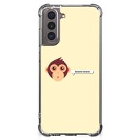 Samsung Galaxy S21 Stevig Bumper Hoesje Monkey - thumbnail