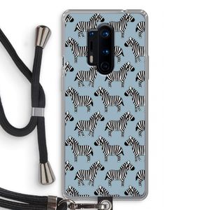 Zebra: OnePlus 8 Pro Transparant Hoesje met koord