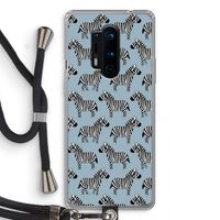 Zebra: OnePlus 8 Pro Transparant Hoesje met koord