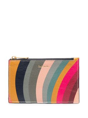 Paul Smith portefeuille zippé Swirl en cuir - Bleu