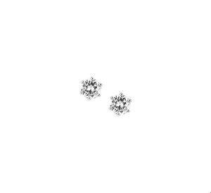 TFT Oorknoppen Zirkonia Zilver Gerhodineerd Glanzend