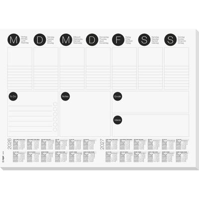 Sigel H6506 Bureau onderlegger Wit, Zwart (b x h) 42 cm x 29.70 cm Sigel H6506 Bureau onderlegger Wit, Zwart (b x h) 42 cm x 29.70 cm