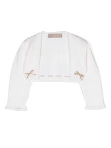 La Stupenderia cardigan à détail de nœud - Blanc