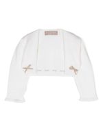 La Stupenderia cardigan à détail de nœud - Blanc