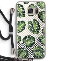 Geometrische jungle: Samsung Galaxy S7 Transparant Hoesje met koord