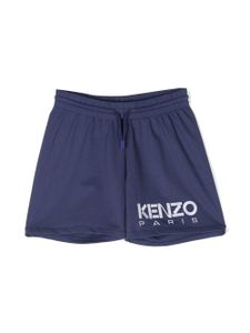 Kenzo Kids short à logo imprimé - Bleu