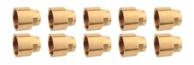 Kirchhoff Rood messing overgangsdop, blank, 15 mm x 1/2"IT, 1 socket (4270g) (10x) - 989107655