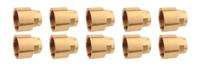Kirchhoff Rood messing overgangsdop, blank, 15 mm x 1/2"IT, 1 socket (4270g) (10x) - 989107655