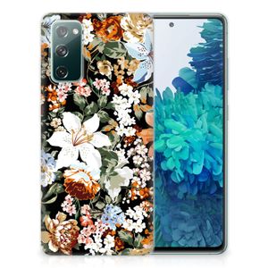 TPU Case voor Samsung Galaxy S20 FE Dark Flowers