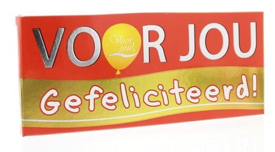 Wensreep melkchocolade gefeliciteerd