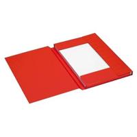 Dossiermap Secolor folio 3 klep 100% gerecycled karton 250 gr rood