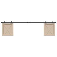 VidaXL Ophangset voor schuifdeur 213 cm koolstofstaal