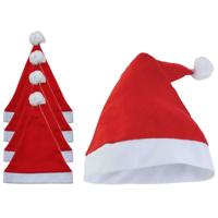 Faram Party Kerstmuts - 5x - rood - acryl - volwassenen - verkleed accesoires
