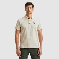 Pme Legend Short Sleeve Polo Jacquard Jersey 113140 7013 - Bone White