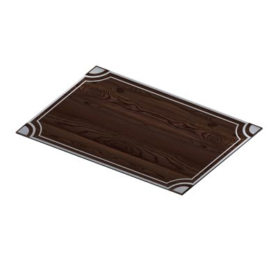 Bistro placemat hout met staal