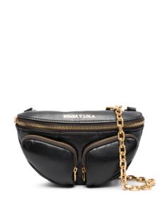 Bimba y Lola sac banane XS Pocket en cuir - Noir