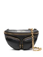 Bimba y Lola sac banane XS Pocket en cuir - Noir - thumbnail