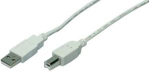 LogiLink USB-kabel USB 2.0 USB-A stekker, USB-B stekker 1.80 m Grijs CU0007