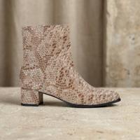 Ivory Python Lady Boot Lureaux - Handgemaakte Nette Schoenen Voor Heren