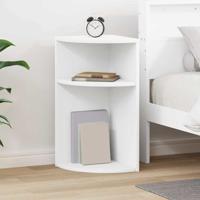 Bijzettafel Wit 29,6 x 29,6 x 60 cm Bewerkt hout