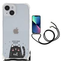 iPhone 14 Stevig | Bumper Hoesje | Cat Good Day