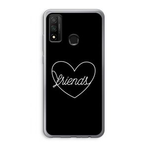Friends heart black: Huawei P Smart (2020) Transparant Hoesje