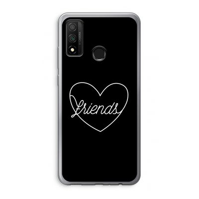 Friends heart black: Huawei P Smart (2020) Transparant Hoesje