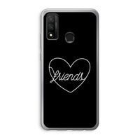 Friends heart black: Huawei P Smart (2020) Transparant Hoesje