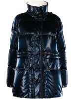 Moncler doudoune Herault à taille ceinturée - Bleu - thumbnail