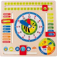Small Foot houten leerklok datum/tijd en jaargetijden (GER)