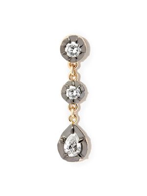 Jacquie Aiche boucle d'oreille Sophia en or jaune 14ct à diamants
