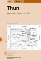 Wandelkaart - Topografische kaart 1207 Thun | Swisstopo - thumbnail