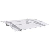 Deurluifel 120x90 cm polycarbonaat zilverkleurig en transparant