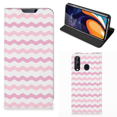 Samsung Galaxy A60 | Hoesje met Magneet | Waves Roze