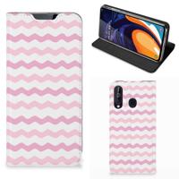 Samsung Galaxy A60 | Hoesje met Magneet | Waves Roze