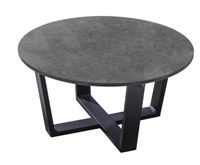 Teeburu coffee table 60x31cm. alu black/concrete - Yoi
