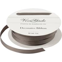Creativ Company Decoratie lint, b: 6 mm, grijs, 15 m/ 1 rol