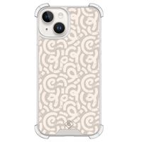 iPhone 14 shockproof hoesje - Ivory abstraction