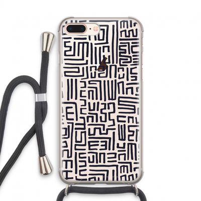Moroccan Print: iPhone 7 PLUS Transparant Hoesje met koord