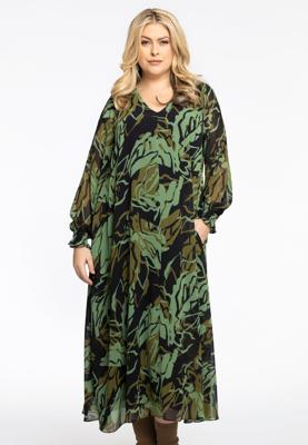 Yoek Jurk swing AMAZONE | Groen | Maat 58/60