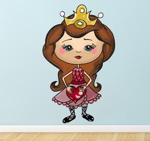 Sticker kinderen princes hartje