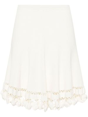 Ulla Johnson jupe-short Danica en maille nervurée - Blanc