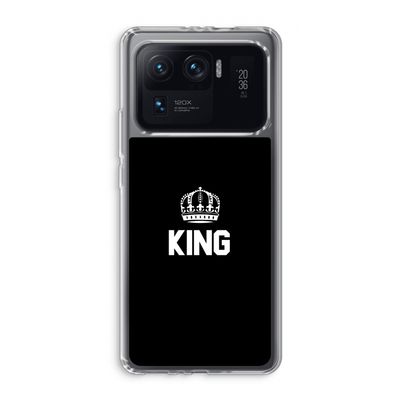 King zwart: Xiaomi Mi 11 Ultra Transparant Hoesje